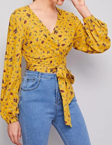 Top SHEIN, galben, M