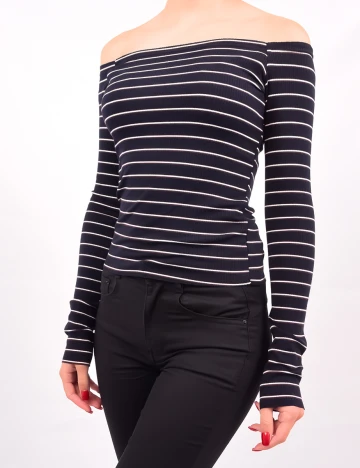 Bluza Bershka, bleumarin Albastru