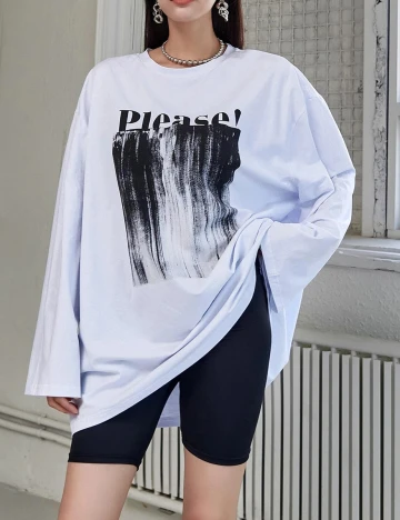 Bluza Dazy, alb, S