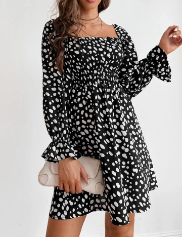Rochie Scurta SHEIN, alb/negru, S