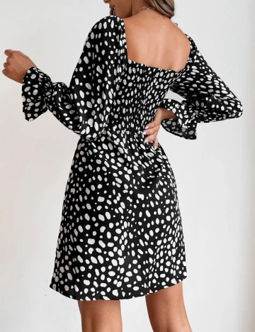 Rochie Scurta SHEIN, alb/negru, S
