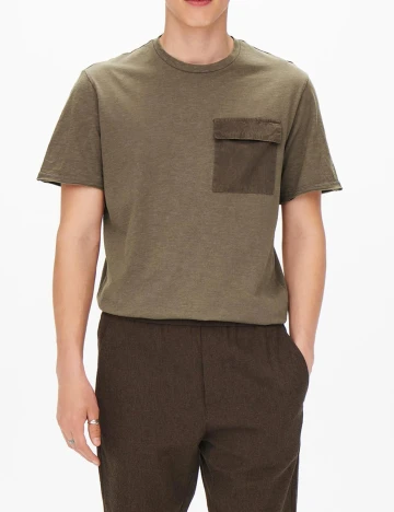 Tricou Only, maro, L