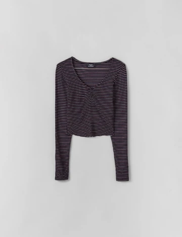 Top Bershka, bleumarin Albastru