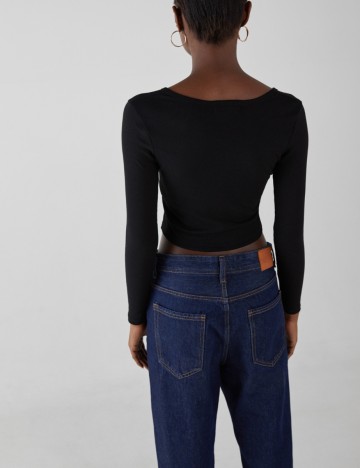 Bluza Bershka, negru, S