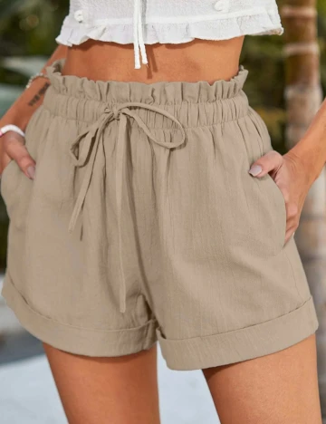 Pantaloni Scurti SHEIN, bej, L