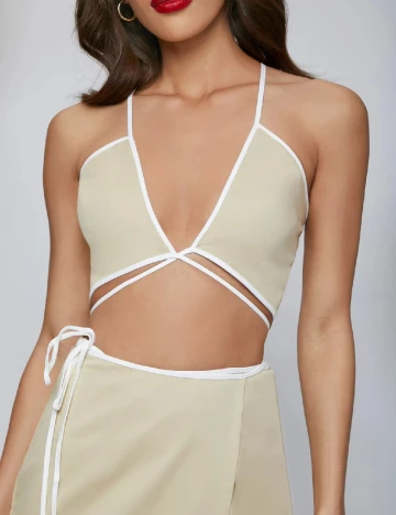 Compleu SHEIN, crem, L