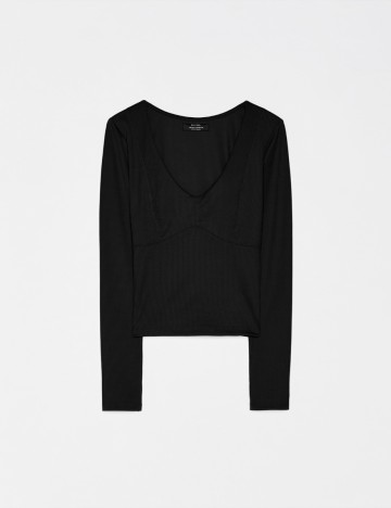 Bluza Bershka, negru