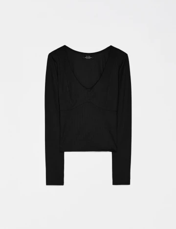 Bluza Bershka, negru