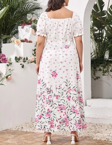 Rochie Lunga SHEIN CURVE, alb, 0 XL