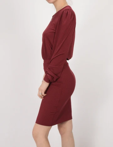 Rochie scurta BUBBLEROOM, visiniu, S