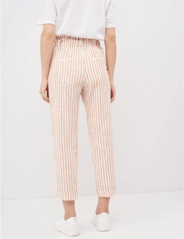 Pantaloni Bershka, alb/imprimeu, XS