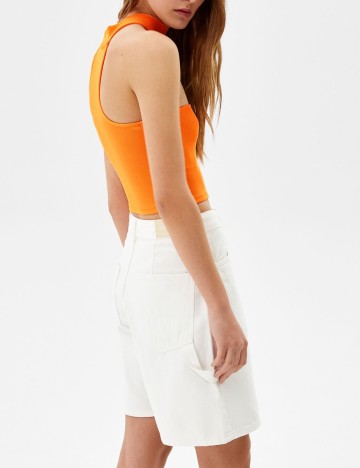 Top Bershka, portocaliu, S