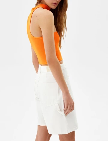 Top Bershka, portocaliu, S
