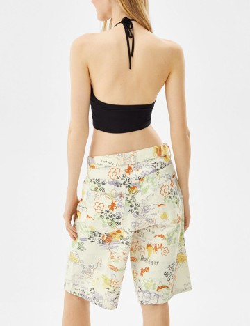 Pantaloni scurti Bershka, mix culori, 36