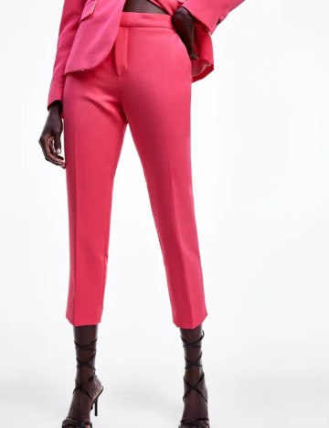 Pantaloni Zara, roz, 36