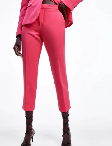 Pantaloni Zara, roz, 36