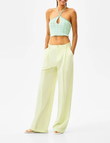 Top Bershka, verde, S