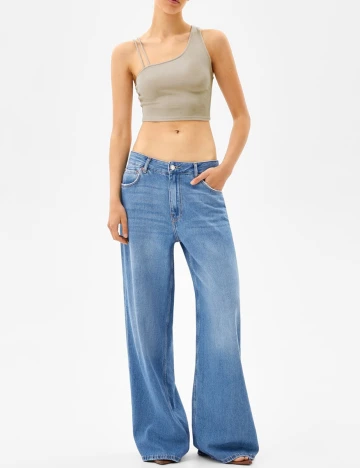 Top Bershka, crem, L