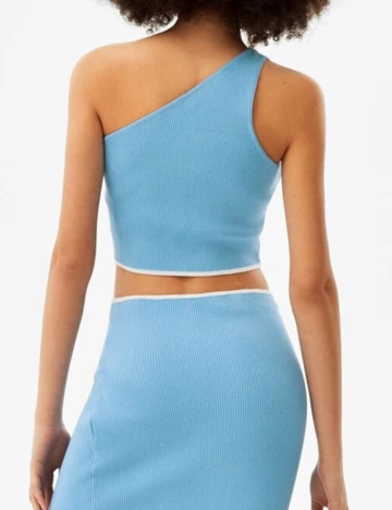Top Bershka, albastru, S