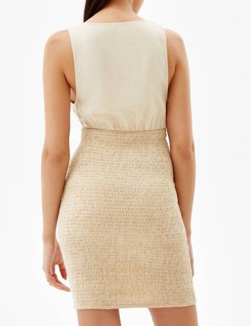 Rochie scurta Bershka, bej, S