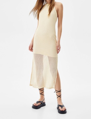 
						Rochie medie Bershka, bej, L