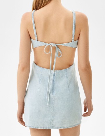 Rochie scurta Bershka, albastru, S