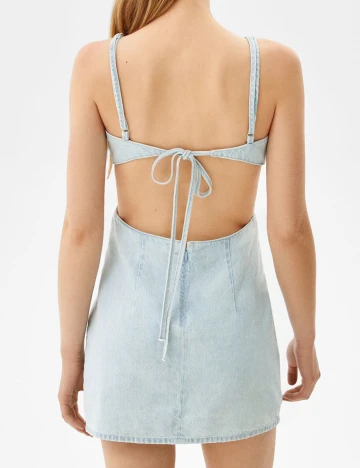 Rochie scurta Bershka, albastru, S