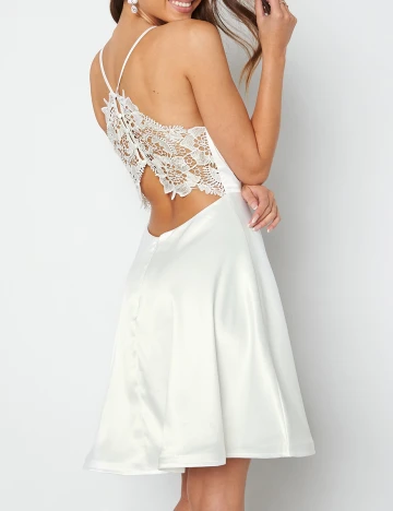 Rochie scurta BUBBLEROOM, alb, 38 Alb
