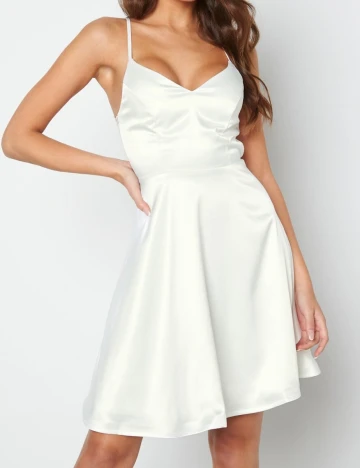 Rochie scurta BUBBLEROOM, alb, 38 Alb