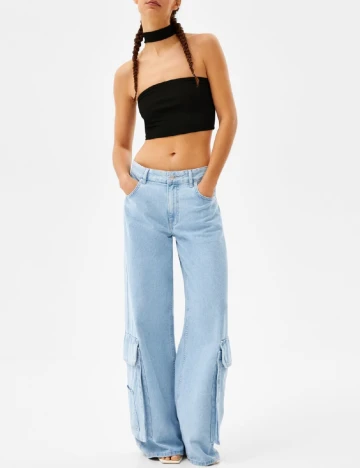 Top Bershka, negru, S