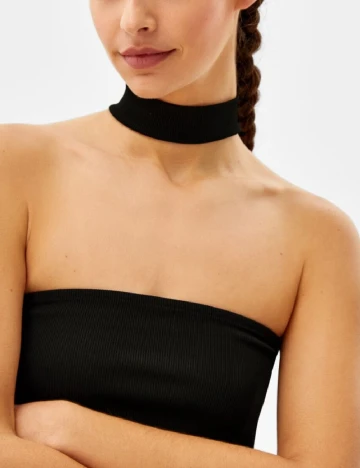 Top Bershka, negru, S