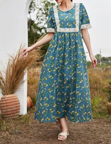 Rochie Lunga SHEIN, albastru, XL