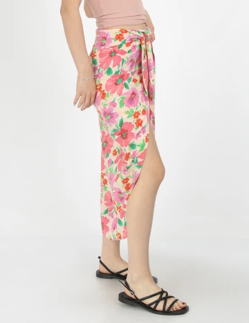 Fusta Bershka, floral, XS Floral print