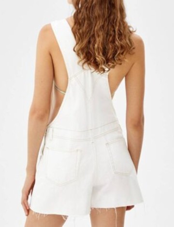 Salopeta Bershka, alb, 36