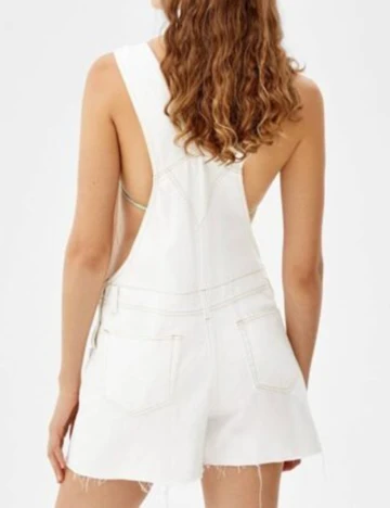 Salopeta Bershka, alb, 36 Alb