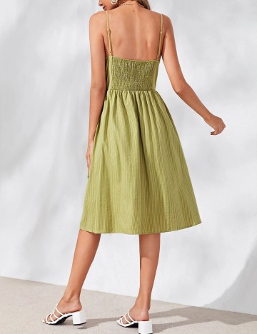 Rochie Medie SHEIN, verde oliv, XS