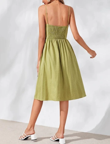 Rochie Medie SHEIN, verde oliv, XS Verde