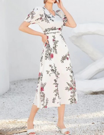 Rochie Medie SHEIN, crem, M