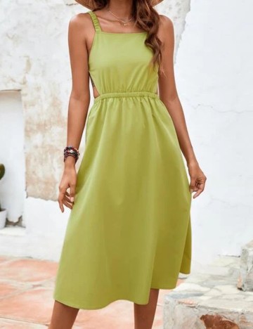 Rochie Medie SHEIN, verde, L