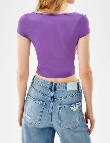Top Bershka, mov, M