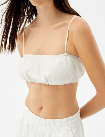 Top Bershka, alb, M