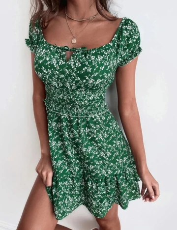 Rochie Scurta SHEIN, verde, L