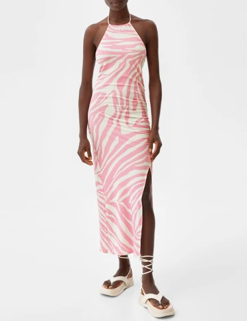 Rochie lunga Bershka, roz, M Roz