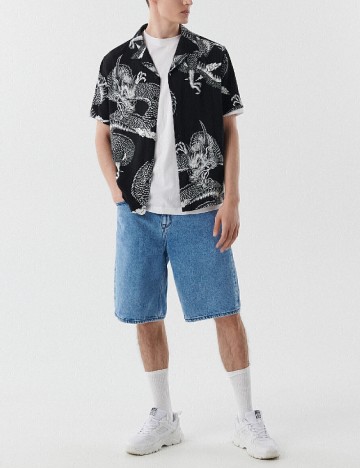 
						Pantaloni scurti CROPP, albastru, 28