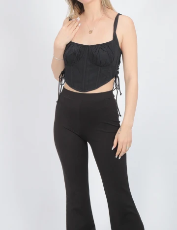 Top Bershka, negru, M Negru