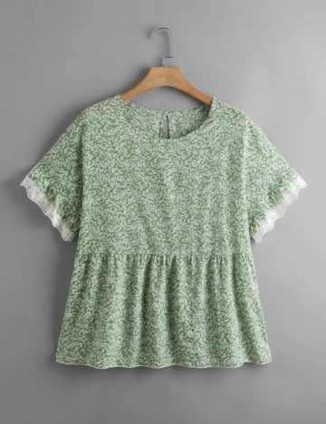 Bluza SHEIN CURVE, verde, 3XL Verde