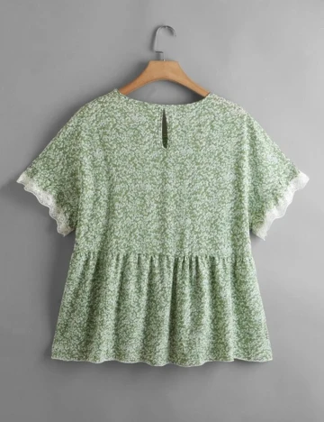 Bluza SHEIN CURVE, verde, 3XL Verde