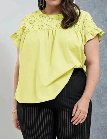 Camasa SHEIN CURVE, galben, 2XL