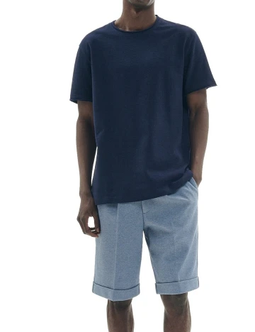 Tricou Reserved, bleumarin, S Albastru