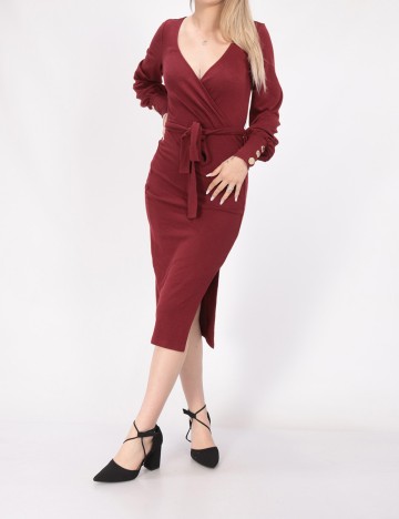 Rochie medie Chiara Forthi, grena, XS